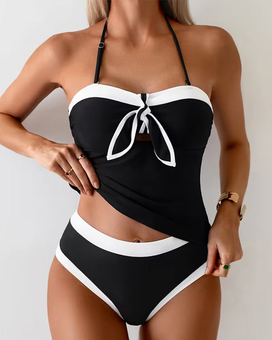 Tankini Halter Bandeau Kontrast