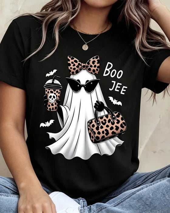T-Shirt Tegneserie Trykk Kort Erme