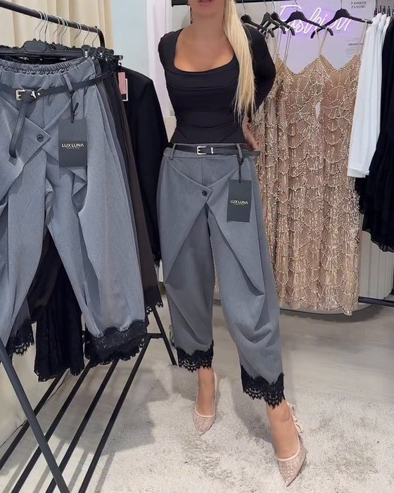 Bukser Modisk Knipling Stitching Harem