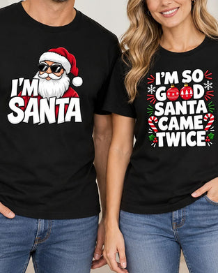 Jeg Er Nisse Jul Par Grafisk T-Shirt
