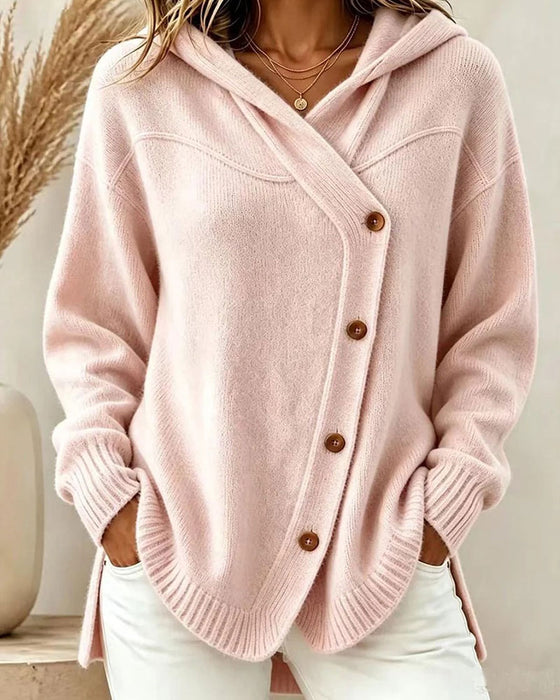 Pullover Kneppet Lang Erm Hette
