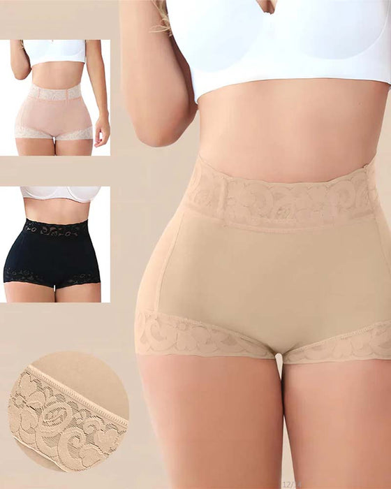 Kvinners Shorts Blonde Høy Midje Shapewear