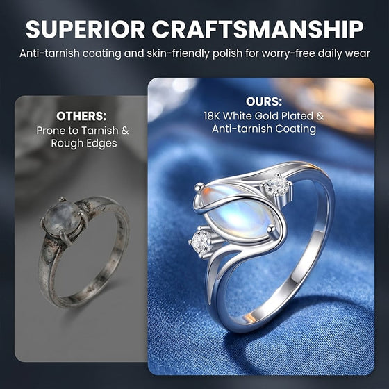 Oval måneskingeometrisk ring