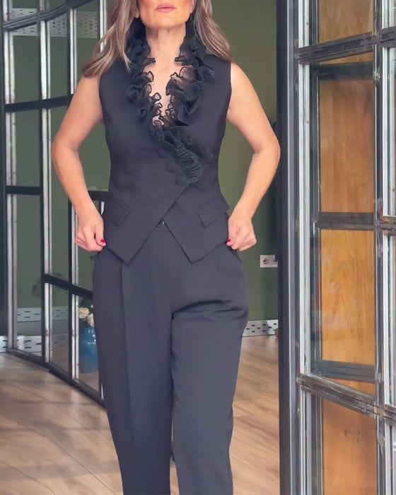 Vest – Slim Fit Med Rysjer