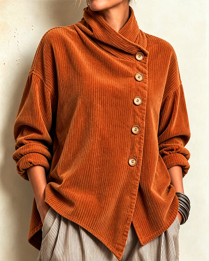 Kåpe Turtleneck Knapp Løs