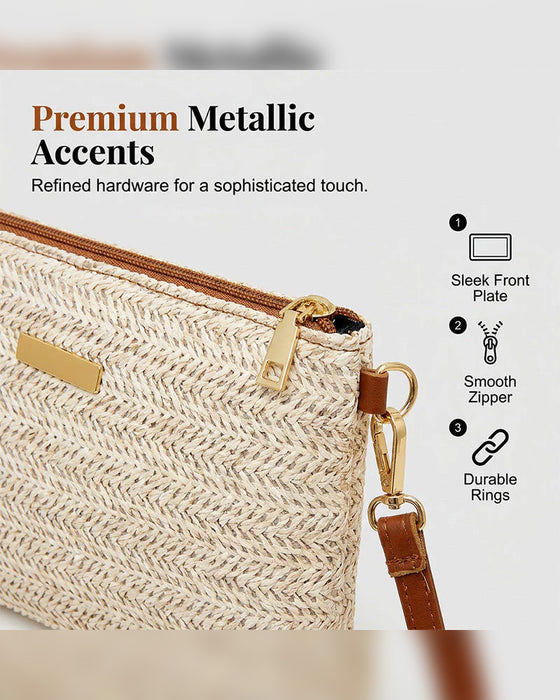 Skulderclutch – Lettvekt, Allsidig, Metalliske Aksenter ✨