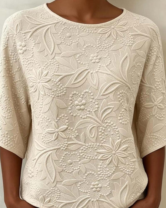 Bluse Kvinne Casual Blomstret