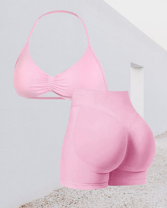 Sett Høy Midje Løftende Rumpe Leggings