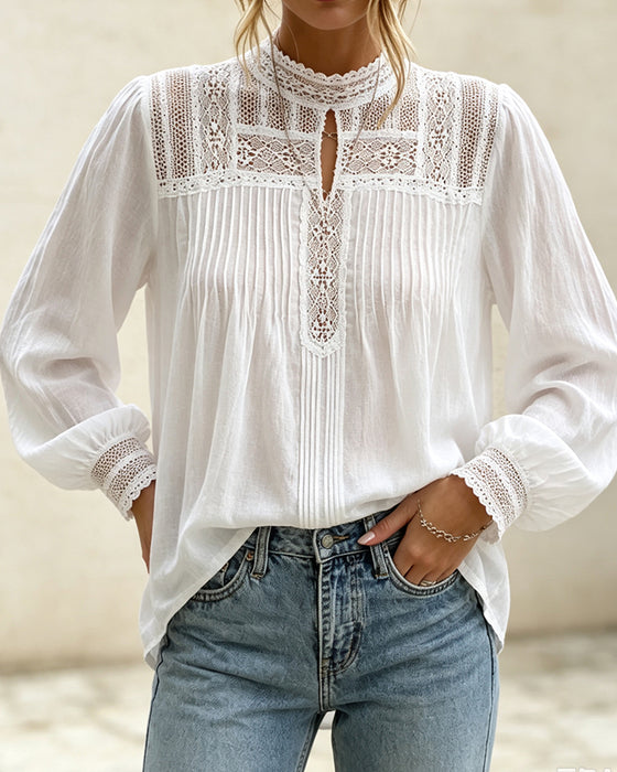 Bluse Lanterne Erme Solid Casual