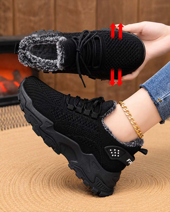 Sneakers Tykk Såle Fleeceforet Snø