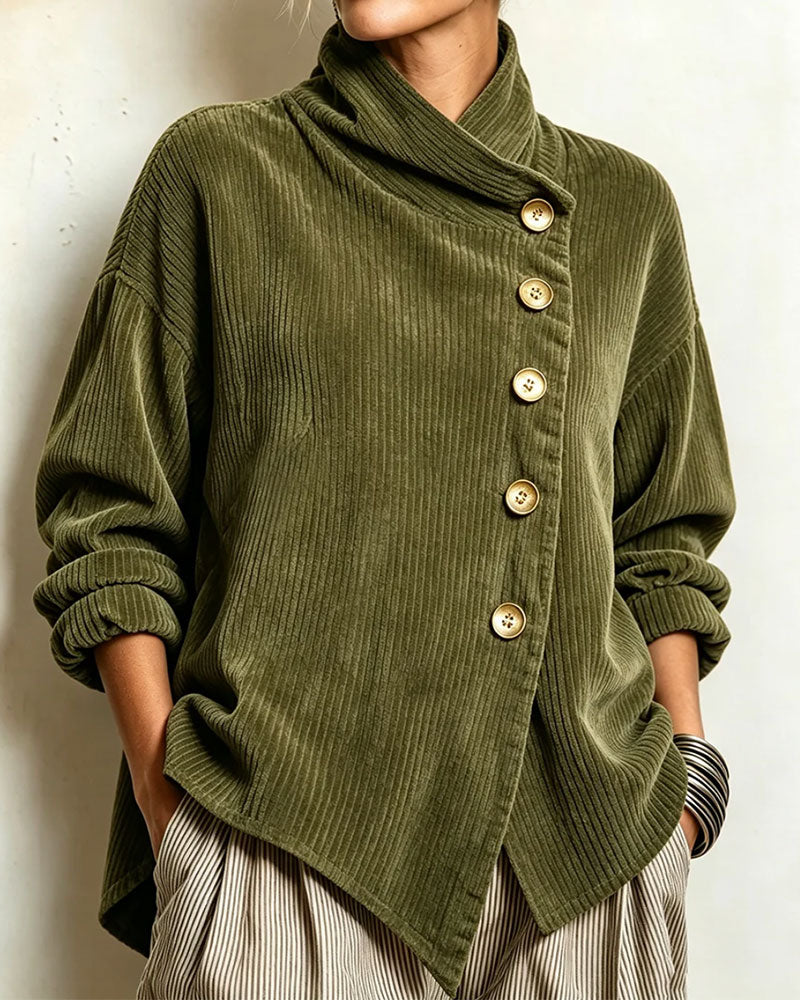 Kåpe Turtleneck Knapp Løs