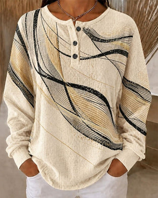 Sweatshirt Bølge Linje Trykk