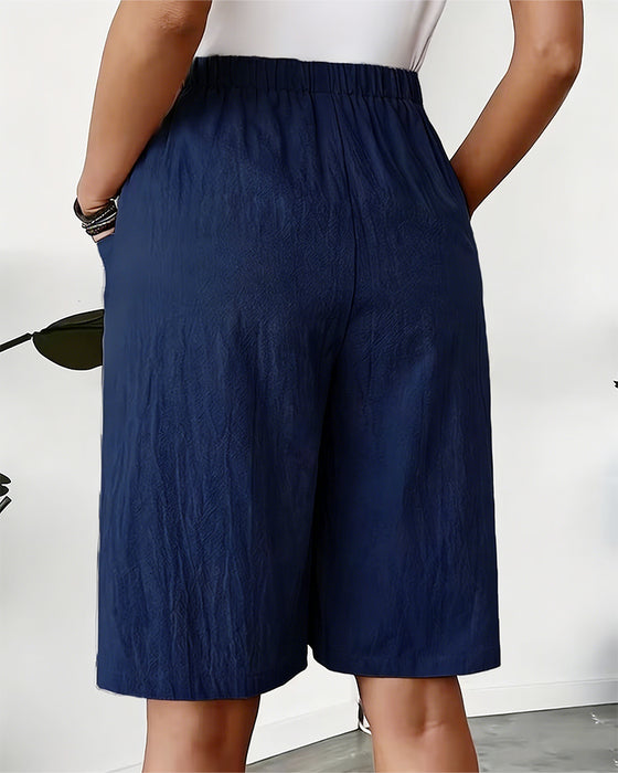 Shorts 100% Bomull Casual Lomme Design