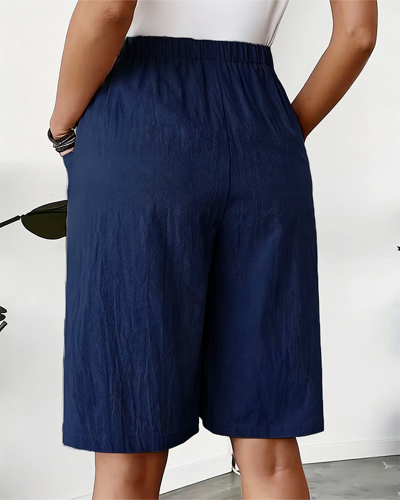 Shorts 100% Bomull Casual Lomme Design
