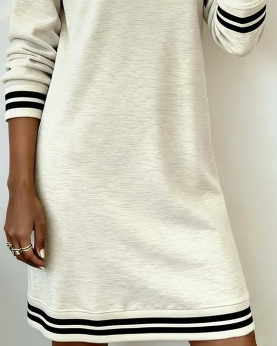 Kjole Hette Stripe Fargeblokk Casual