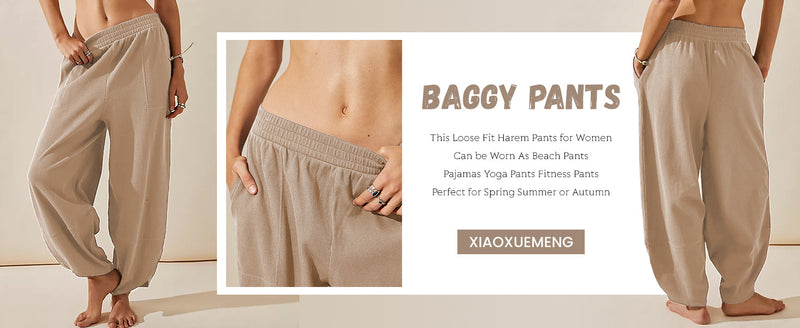 Bukse Dame Harem Tønne Bredt Ben