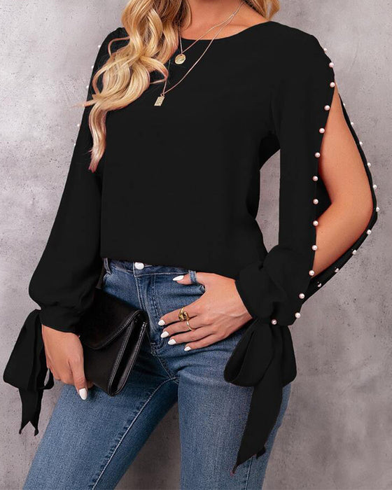 Topp Stilfull Ensfarget Oppknyting Perlebrodert