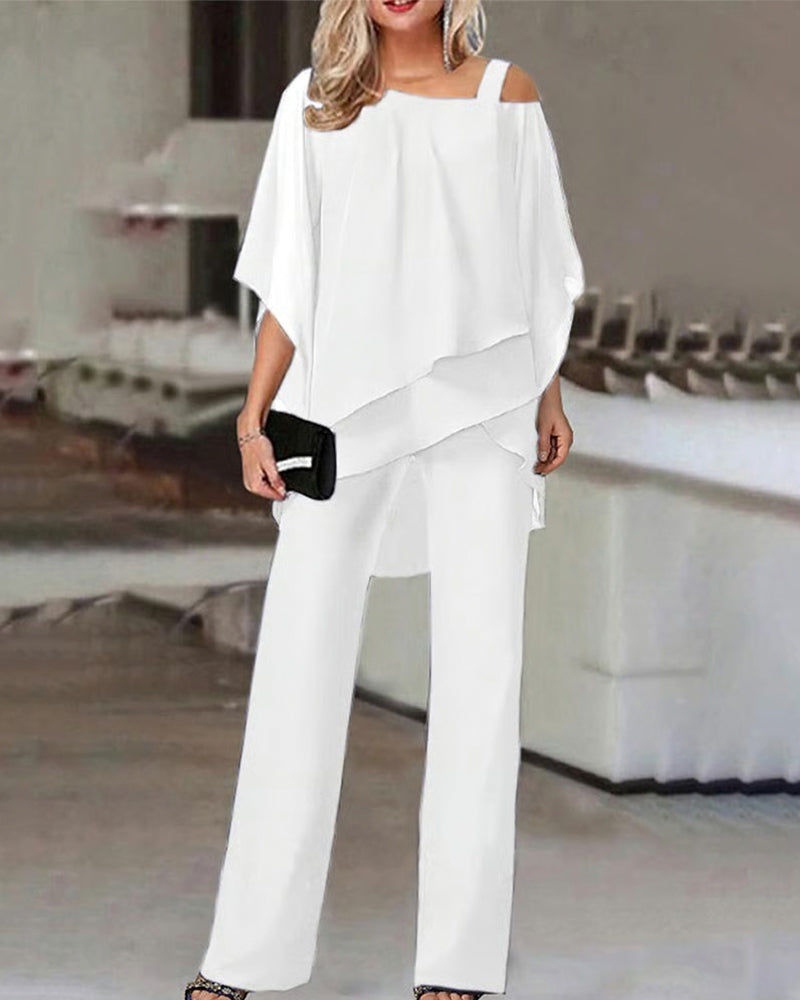 Todelt Sett Off-Shoulder Flagermuserme