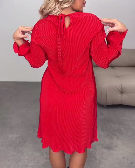 Kjole avslappet ensfarget knelang