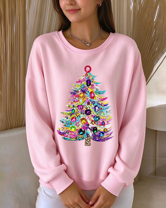 Topp Rundhalset Pullover Jul Tre