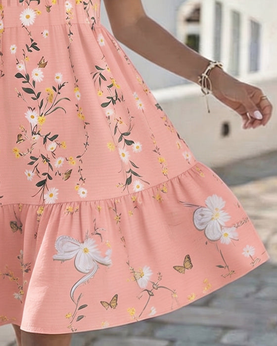 Kjole Daisy Blonde Kort Erme Ferie
