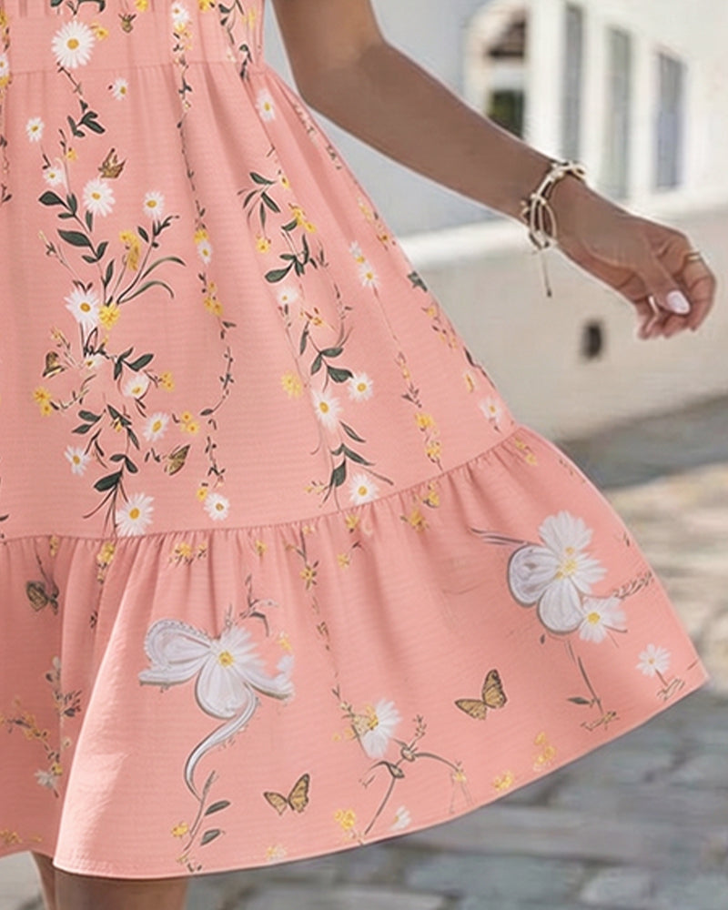 Kjole Daisy Blonde Kort Erme Ferie