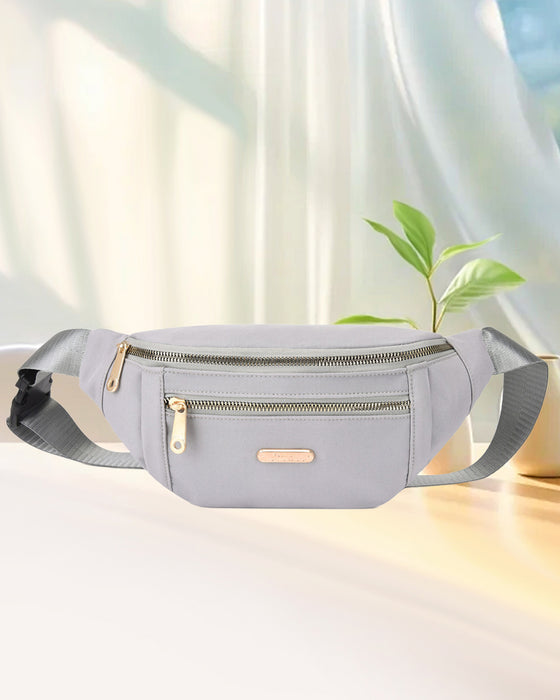 Enkel ensfarget skulderveske foran