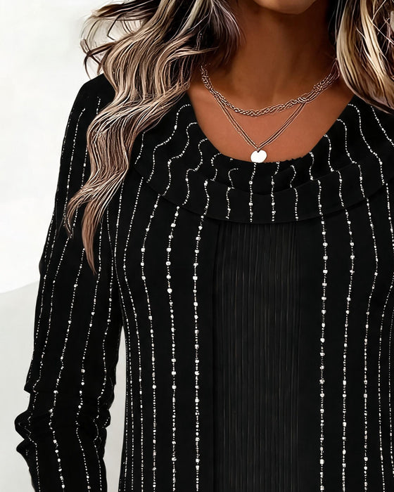 Topp Rund Hals Linje Asymmetrisk