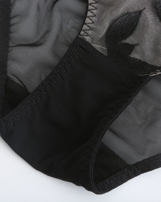 Bh Dame Ultra Tynn Sexig Rose Broderi Knipling