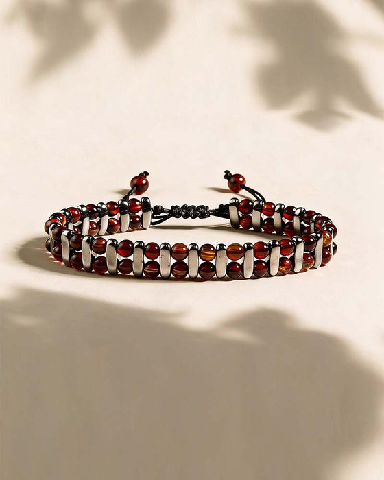 Naturlig Tigerøye Sten Armbånd