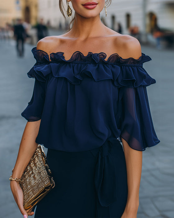 Bluse Elegant Off-Shoulder Rysj