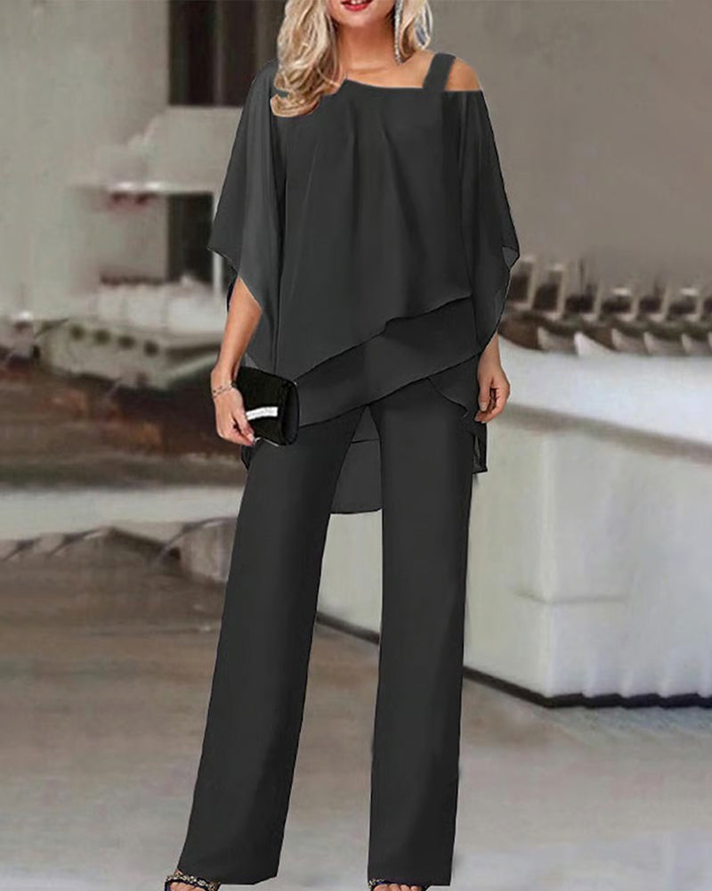 Todelt Sett Off-Shoulder Flagermuserme