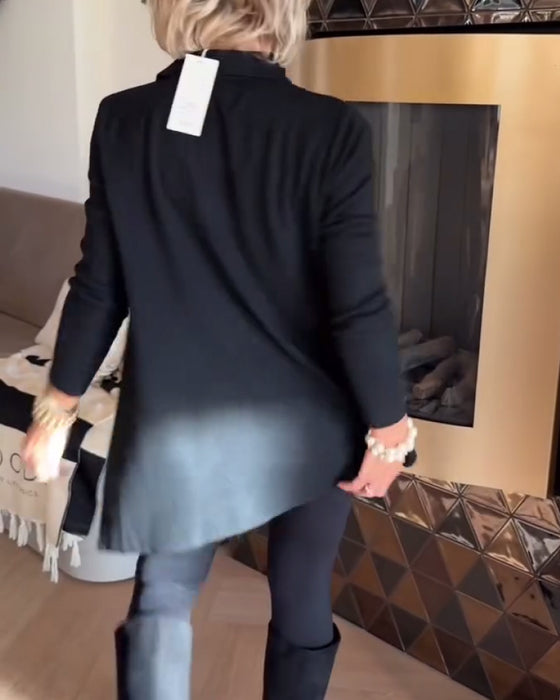 Uregelmessig Krage Langermet Topp