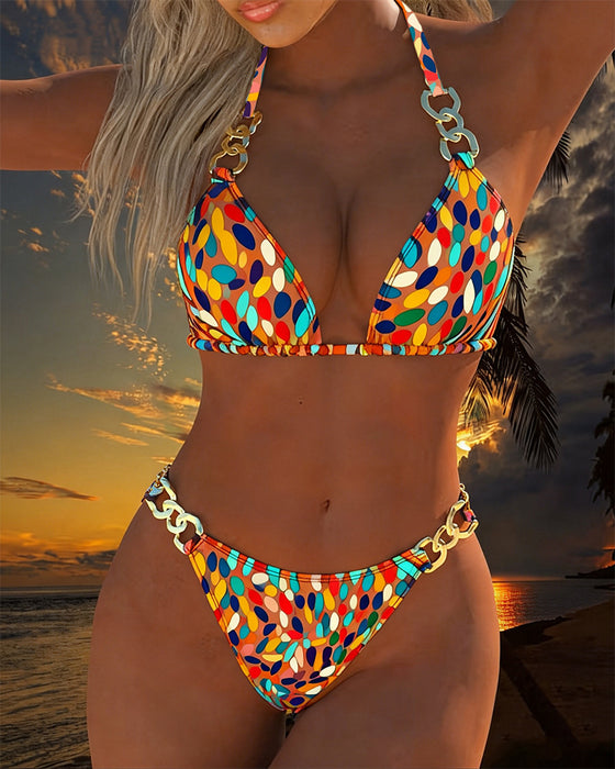 Bikini Metallspenne Design Polkaprikk