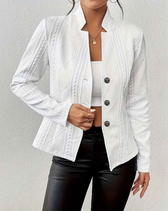 Blazer Kåpe Ensfarget Knappet