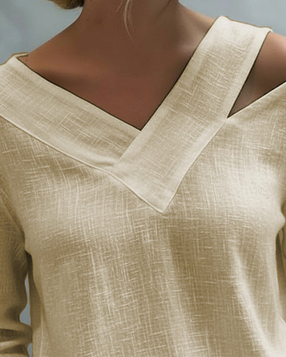 Topp Stilfull V-Hals Skulderfri