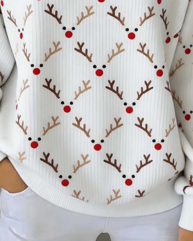 Sweatshirt Jul Gevir Trykk Knapp