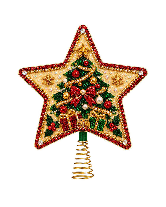 DIY Femkantet Stjerne Diamantmaling Juletretopp