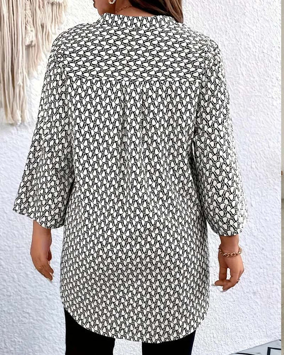 Bluse V-Hals Elegant Sofistikert Bohemisk