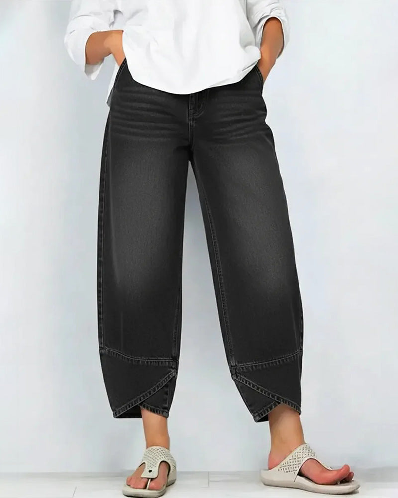 Bukse Denim Lappeteknikk Casual