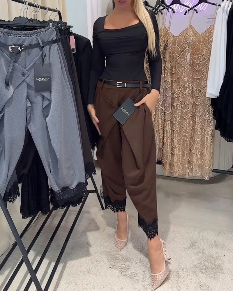 Bukser Modisk Knipling Stitching Harem