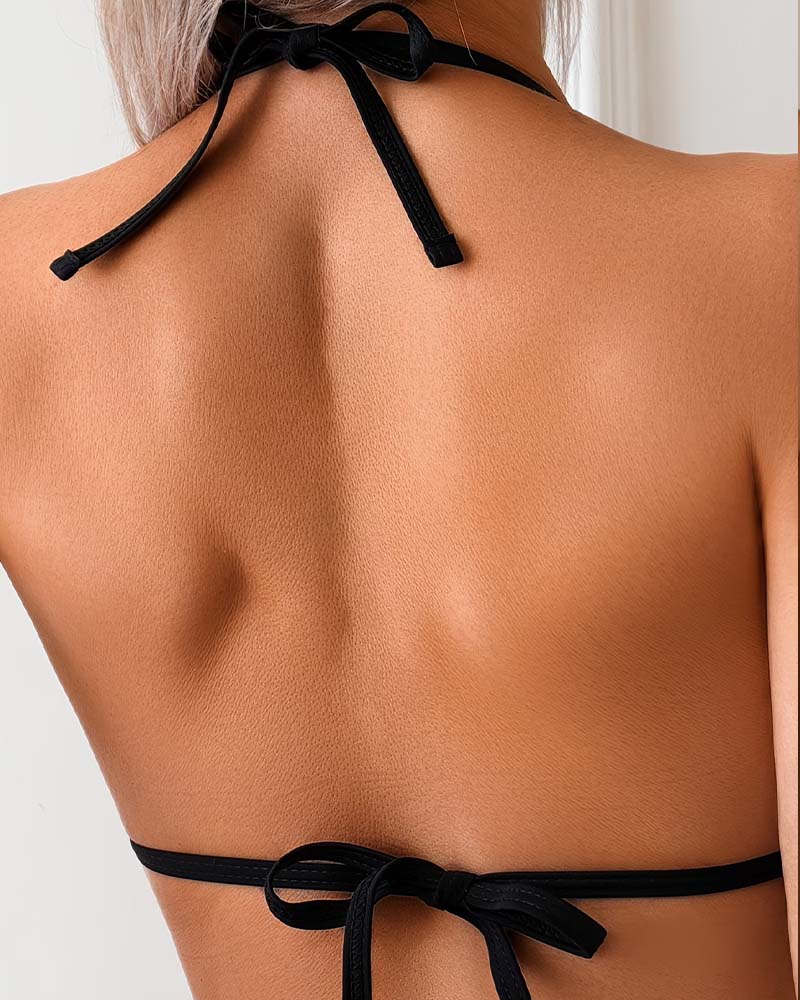 Bikini Vertikal Gullkjede Splitt