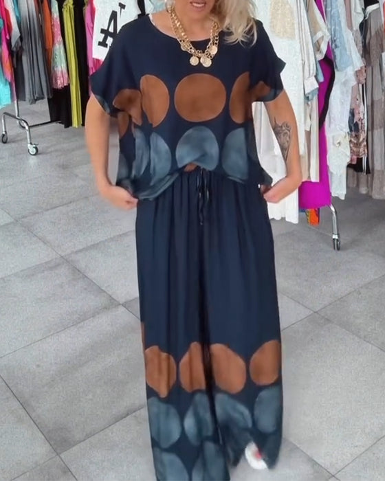Sett Street Fashion Uformell Trykk Todelt