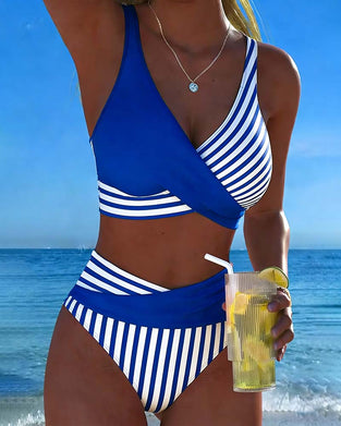 Bikini Kryssstripet Trykt