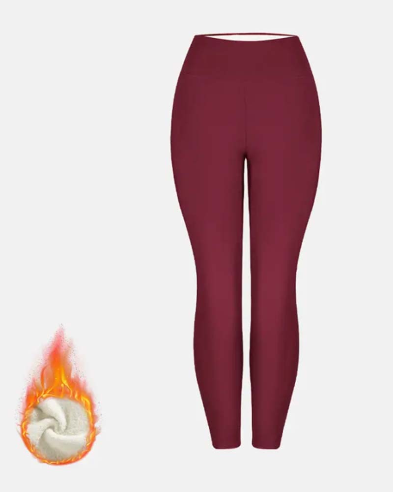 Vinter Tykke Høy Midje Varme Leggings Yogabukser