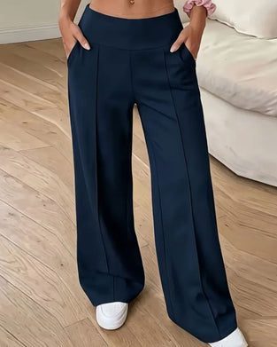 Bukse Høy Midje Lomme Vida Ben Lang