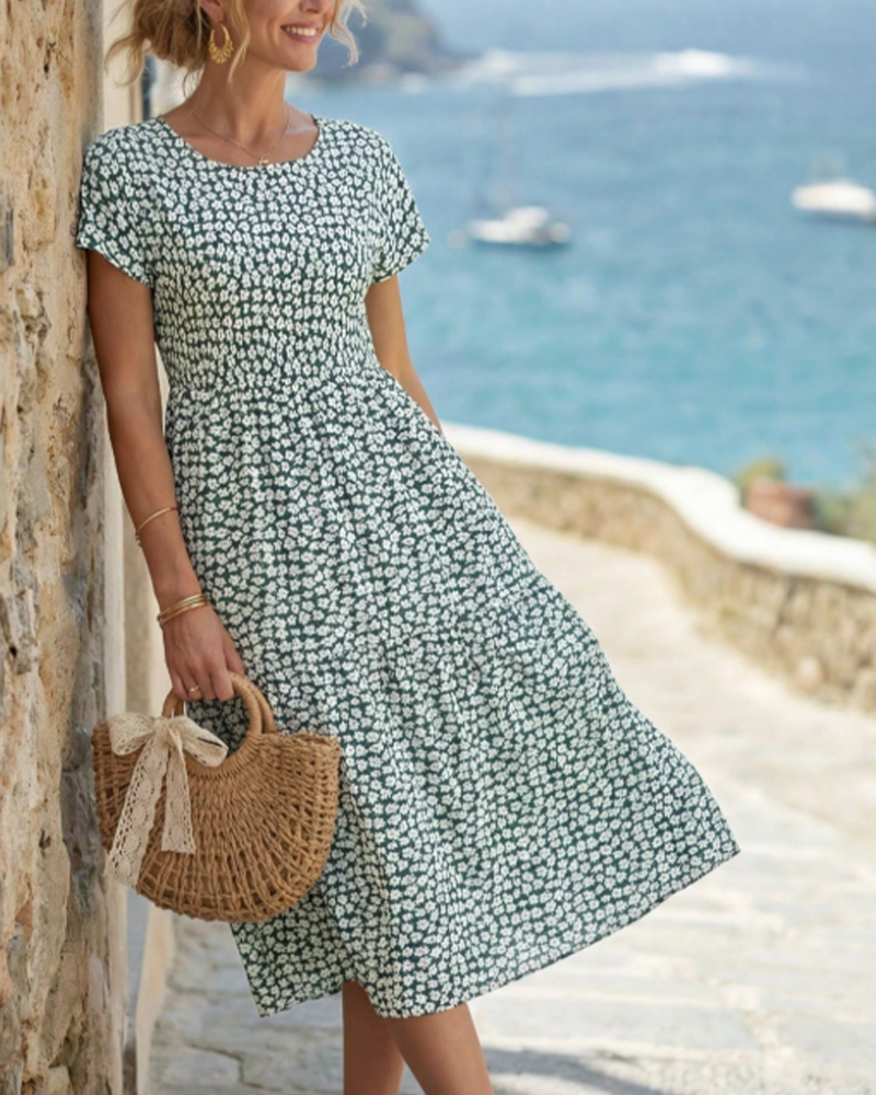 Kjole Liten Blomstret Midje