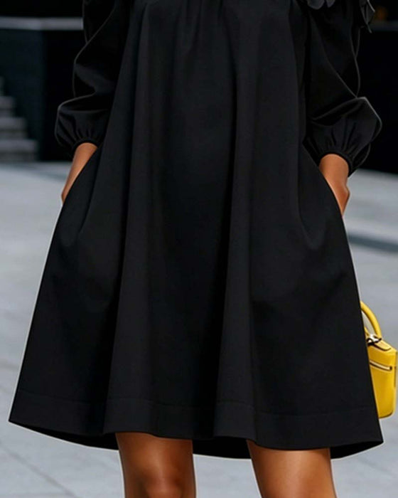 Kjole Off-Shoulder Blomstret Aksent