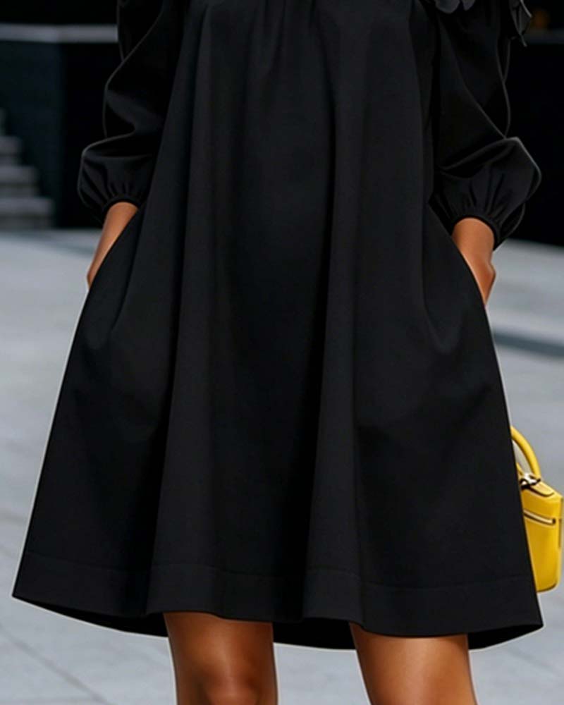 Kjole Off-Shoulder Blomstret Aksent