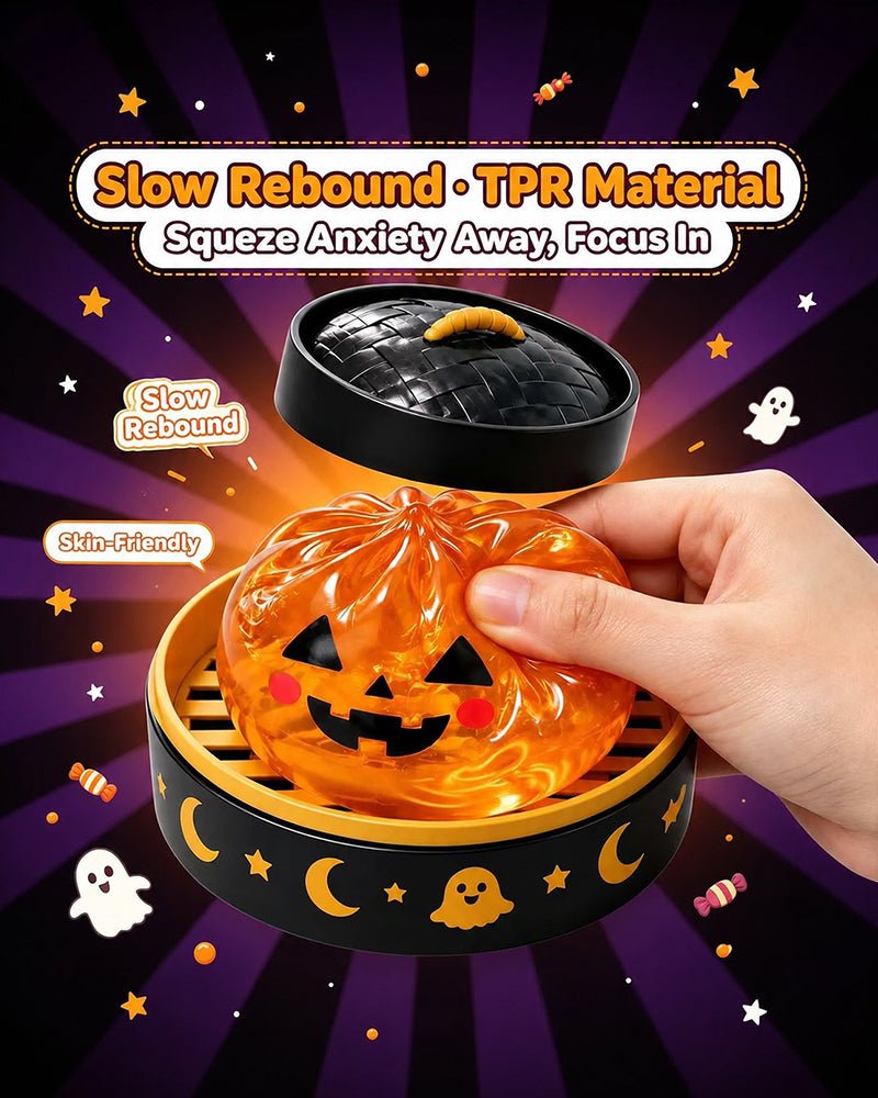Halloween-Sett Med Søte Skumle Spøkelse-Maruko-Myke Klemmeleker, Miniatyr Bærbar Stressleke, Sensoriske Produkter For Halloween-Ting, Påfyll Til Festgodsposer & Minigaver